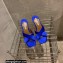 Aquazzura Heel 8.5cm Satin Yes Darling Mules Blue 2022