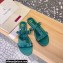 Valentino Roman Stud Flat Slide Sandals With Enameled Studs Green 2022