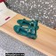 Valentino Roman Stud Flat Sandals With Enameled Studs Green 2022