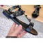 Valentino Roman Stud Flat Sandals With Enameled Studs Black 2022