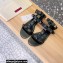 Valentino Roman Stud Flat Sandals With Tonal Studs Black 2022
