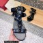 Valentino Roman Stud Flat Sandals With Tonal Studs Black 2022