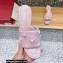 Valentino Heel 6.5cm Roman Stud Slide Sandals In Quilted Nappa With Enameled Studs Pink 2022
