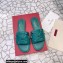 Valentino Roman Stud Flat Slide Sandals In Quilted Nappa With Enameled Studs Green 2022