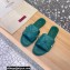 Valentino Roman Stud Flat Slide Sandals In Quilted Nappa With Enameled Studs Green 2022
