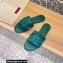 Valentino Roman Stud Flat Slide Sandals In Quilted Nappa With Enameled Studs Green 2022