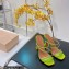 Amina Muaddi Heel 9.5cm Crystals Naima Sandals Satin Green 2022
