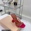 Amina Muaddi Heel 9.5cm Crystals Naima Sandals Satin Fuchsia 2022
