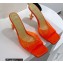 Mach & Mach Star Heel 8.5cm Crystal Embellished Mules PVC Red 2022