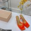 Mach & Mach Star Heel 8.5cm Crystal Embellished Mules PVC Red 2022