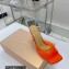 Mach & Mach Star Heel 8.5cm Crystal Embellished Mules PVC Red 2022