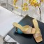 Mach & Mach Star Heel 8.5cm Crystal Embellished Mules Satin Nude 2022