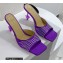Mach & Mach Star Heel 8.5cm Crystal Embellished Mules Satin Purple 2022