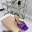 Mach & Mach Star Heel 8.5cm Crystal Embellished Mules Satin Purple 2022