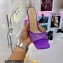Mach & Mach Star Heel 8.5cm Crystal Embellished Mules Satin Purple 2022
