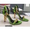 Tom Ford Heel 10.5cm Leather Chain Ankle Strap Sandals Mirror Light Green 2022