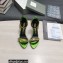 Tom Ford Heel 10.5cm Leather Chain Ankle Strap Sandals Mirror Light Green 2022