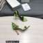 Tom Ford Heel 10.5cm Leather Chain Ankle Strap Sandals Mirror Light Green 2022