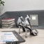 Tom Ford Heel 10.5cm Leather Chain Ankle Strap Sandals Mirror Silver 2022