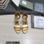Tom Ford Heel 10.5cm Leather Chain Ankle Strap Sandals Mirror Gold 2022
