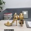 Tom Ford Heel 10.5cm Leather Chain Ankle Strap Sandals Mirror Gold 2022