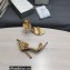 Tom Ford Heel 10.5cm Leather Chain Ankle Strap Sandals Mirror Gold 2022