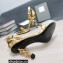 Tom Ford Heel 10.5cm Leather Chain Ankle Strap Sandals Mirror Gold 2022