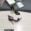 Tom Ford Heel 10.5cm Leather Chain Ankle Strap Sandals Mirror Black 2022