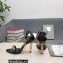 Tom Ford Heel 10.5cm Leather Chain Ankle Strap Sandals Mirror Black 2022