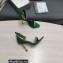 Tom Ford Heel 10.5cm Leather Chain Ankle Strap Sandals Green 2022