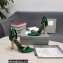 Tom Ford Heel 10.5cm Leather Chain Ankle Strap Sandals Green 2022
