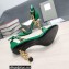Tom Ford Heel 10.5cm Leather Chain Ankle Strap Sandals Green 2022