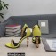 Tom Ford Heel 10.5cm Leather Chain Ankle Strap Sandals Yellow 2022