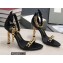 Tom Ford Heel 10.5cm Leather Chain Ankle Strap Sandals Black 2022