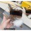 Fendi First mink High-heeled Sandals White/Brown 2022