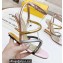Fendi First Nappa Leather Cross-over Bands And Ankle Strap High-heeled Sandals Pink 2022