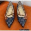 Gucci Ballet Flats with 'GUCCI' 674772 GG Denim Blue 2022