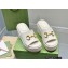 Gucci Heel Platform Slide Sandals Horsebit Leather White 2022
