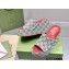 Gucci Heel Platform Slide Sandals 674761 GG Light Green 2022