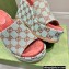 Gucci Heel Platform Slide Sandals 674761 GG Light Green 2022