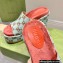 Gucci Heel Platform Slide Sandals 674761 GG Light Green 2022