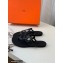 Hermes Egerie Chaine D'ancre TPU Flip Flops Thongs Sandals Black 2022