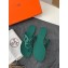 Hermes Egerie Chaine D'ancre TPU Flip Flops Thongs Sandals Green 2022