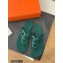 Hermes Egerie Chaine D'ancre TPU Flip Flops Thongs Sandals Green 2022