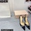 Mach & Mach Heel 8.5cm Bow Satin Slingbacks Black 2022