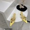 Mach & Mach Heel 6cm Pearl Crystal Mules Satin Yellow 2022