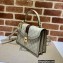 Gucci Ophidia Small Top Handle Bag with Web 651055 GG Canvas Oatmeal
