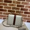 Gucci Ophidia Small Top Handle Bag with Web 651055 GG Canvas Oatmeal
