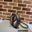 Gucci Round Shoulder Bag With Double G 574978 Stripes And Flames Print