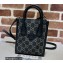 Gucci Mini tote bag with Interlocking G 671623 GG Denim Black